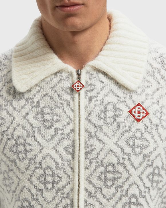 SILVER MONOGRAM ZIP UP