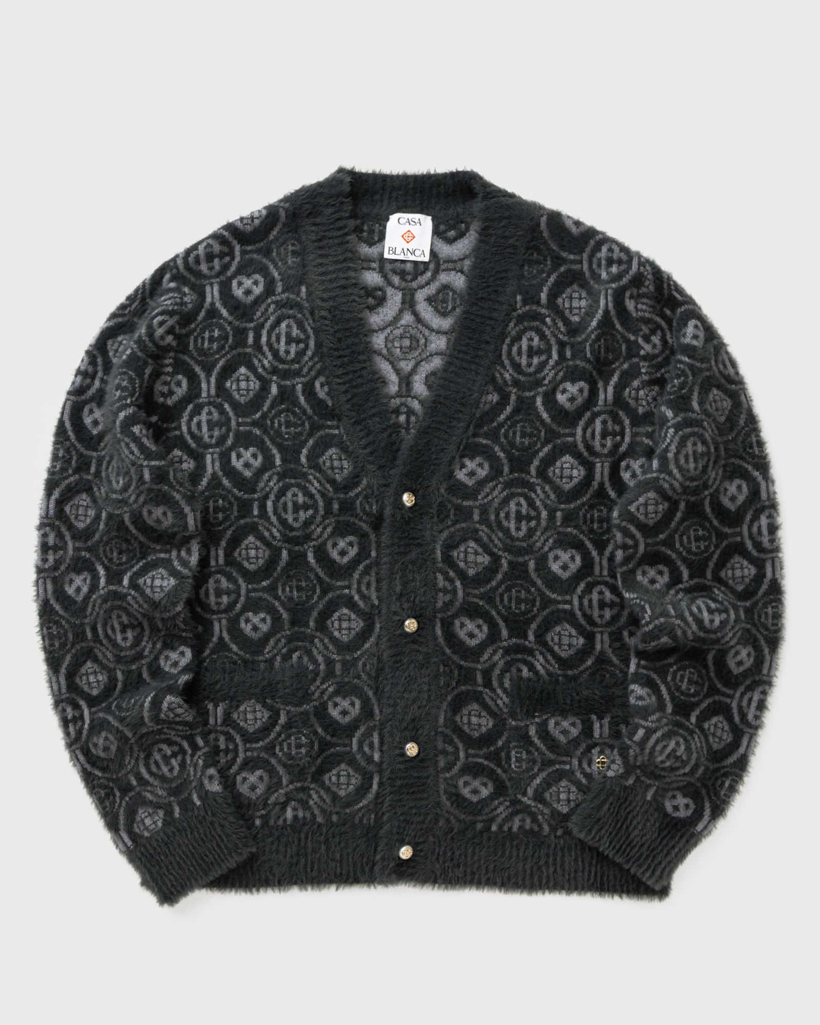 FLUFFY MONOGRAM CARDIGAN