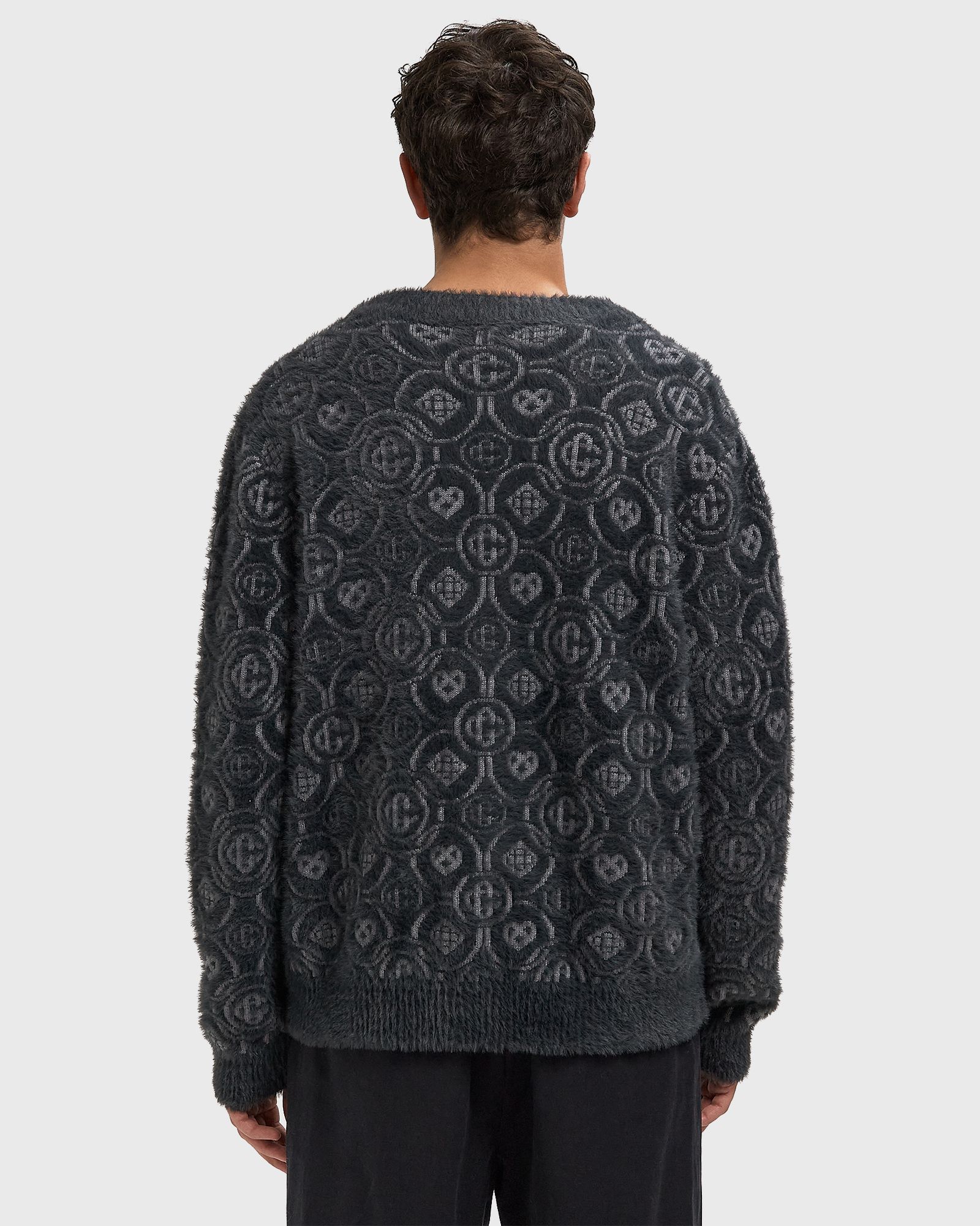 FLUFFY MONOGRAM CARDIGAN