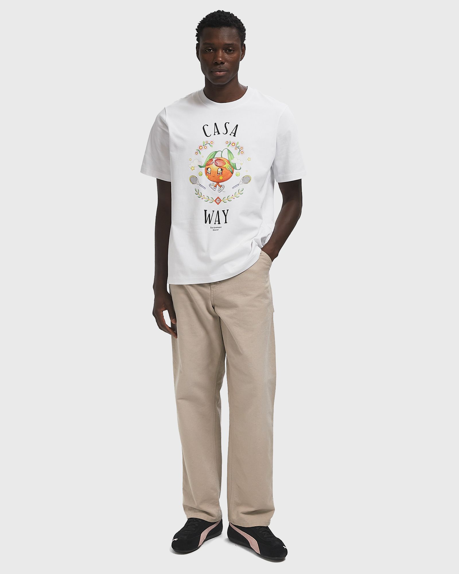 CASA WAY ORANGE MASCOT PRINTED T-SHIRT