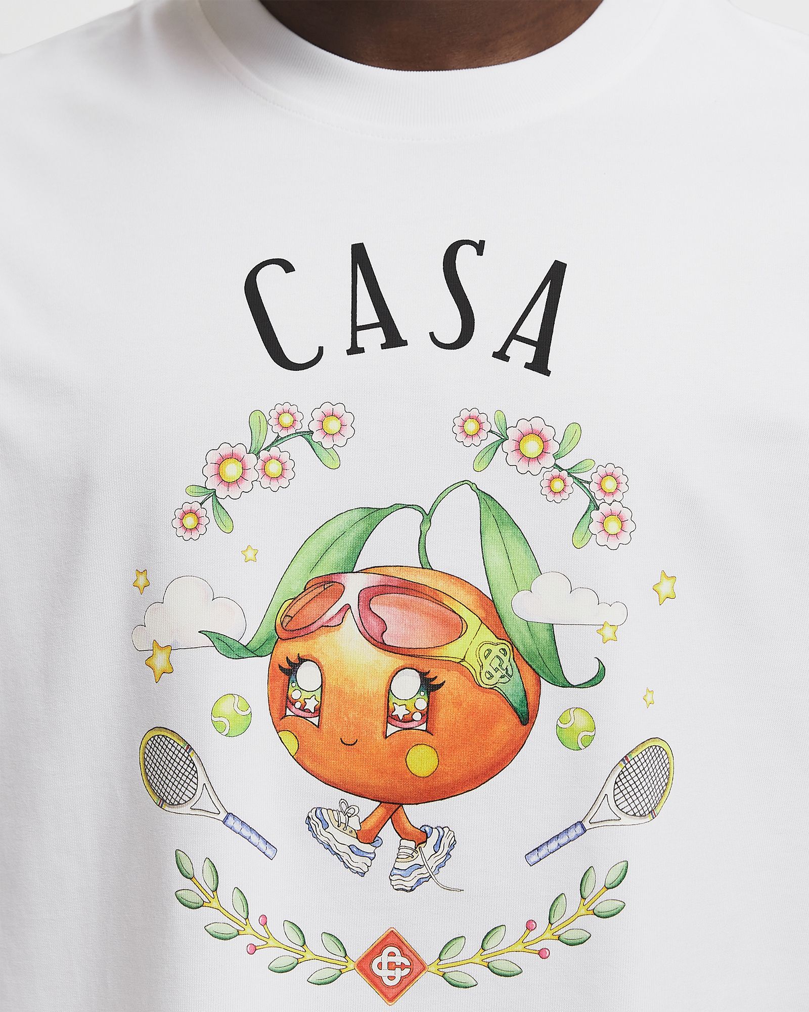 CASA WAY ORANGE MASCOT PRINTED T-SHIRT