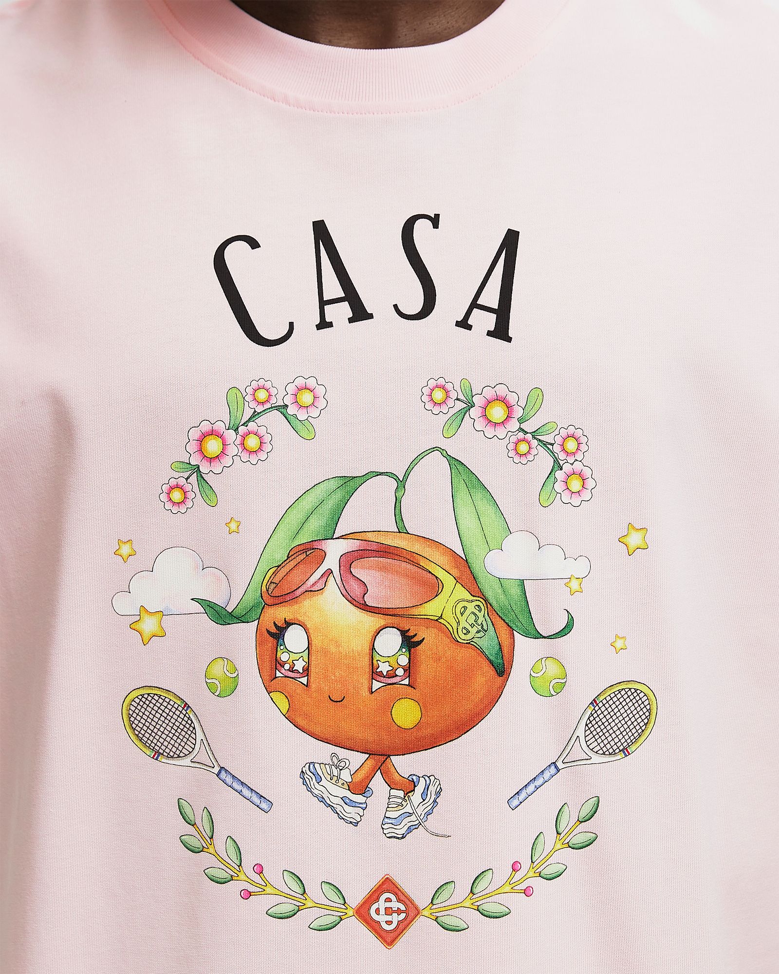 CASA WAY ORANGE MASCOT PRINTED T-SHIRT
