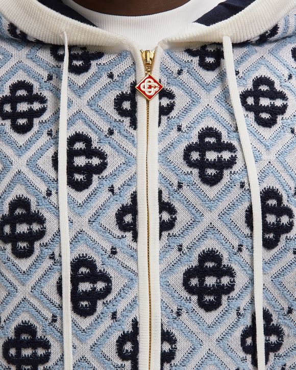 MONOGRAM ZIP UP HOODIE