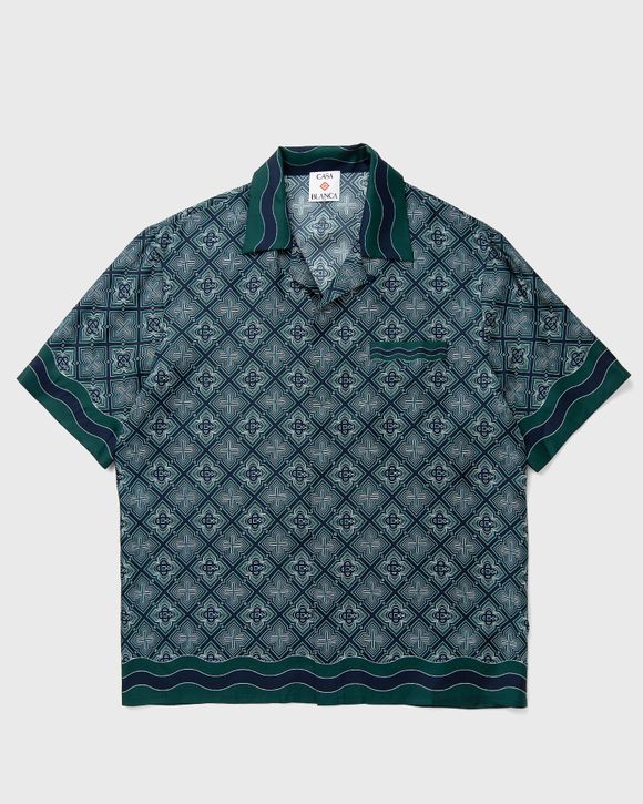 RADIATING MONOGRAM CUBAN COLLAR SS SHIRT
