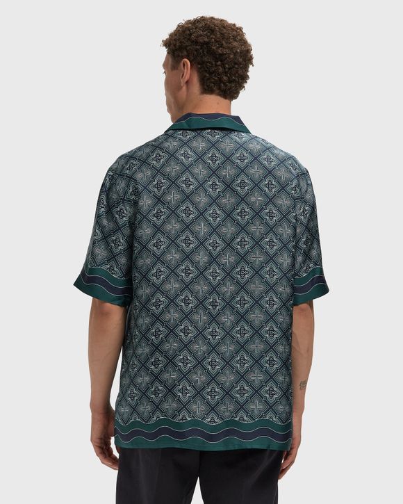 RADIATING MONOGRAM CUBAN COLLAR SS SHIRT