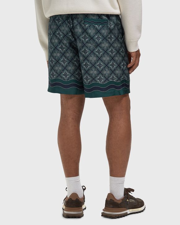 RADIATING MONOGRAM SILK SHORTS