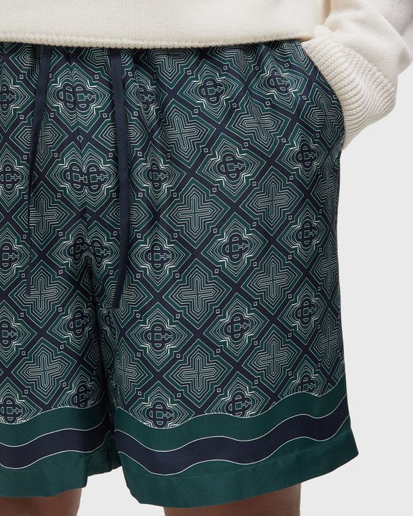 RADIATING MONOGRAM SILK SHORTS