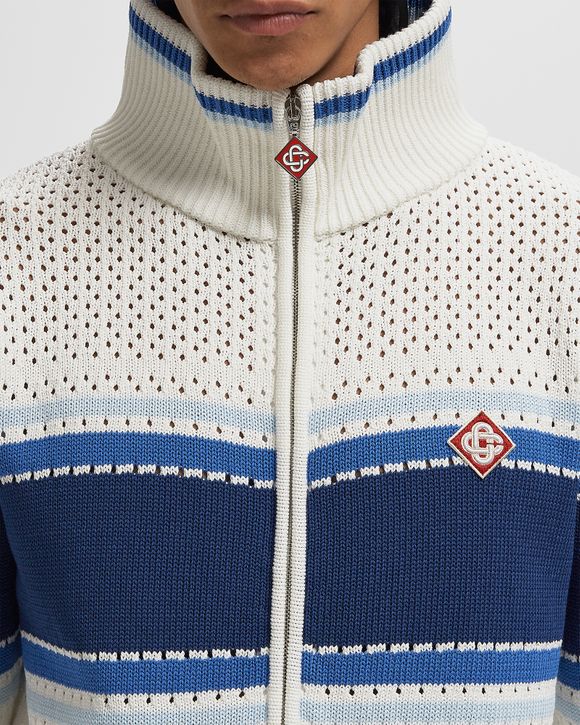 MESH STRIPE TRACK JACKET