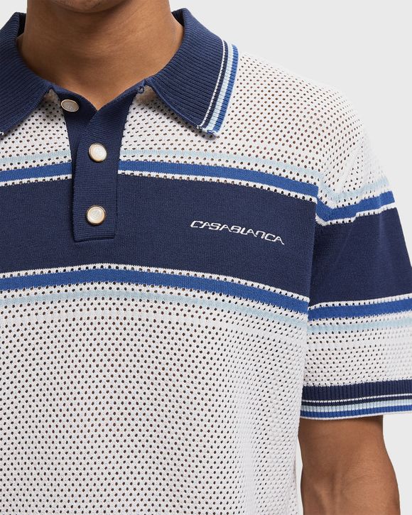 MESH STRIPE POLO