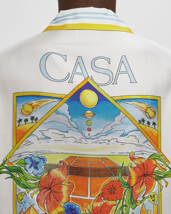 TENNIS LANDSCAPE CUBAN COLLAR SS SHIRT