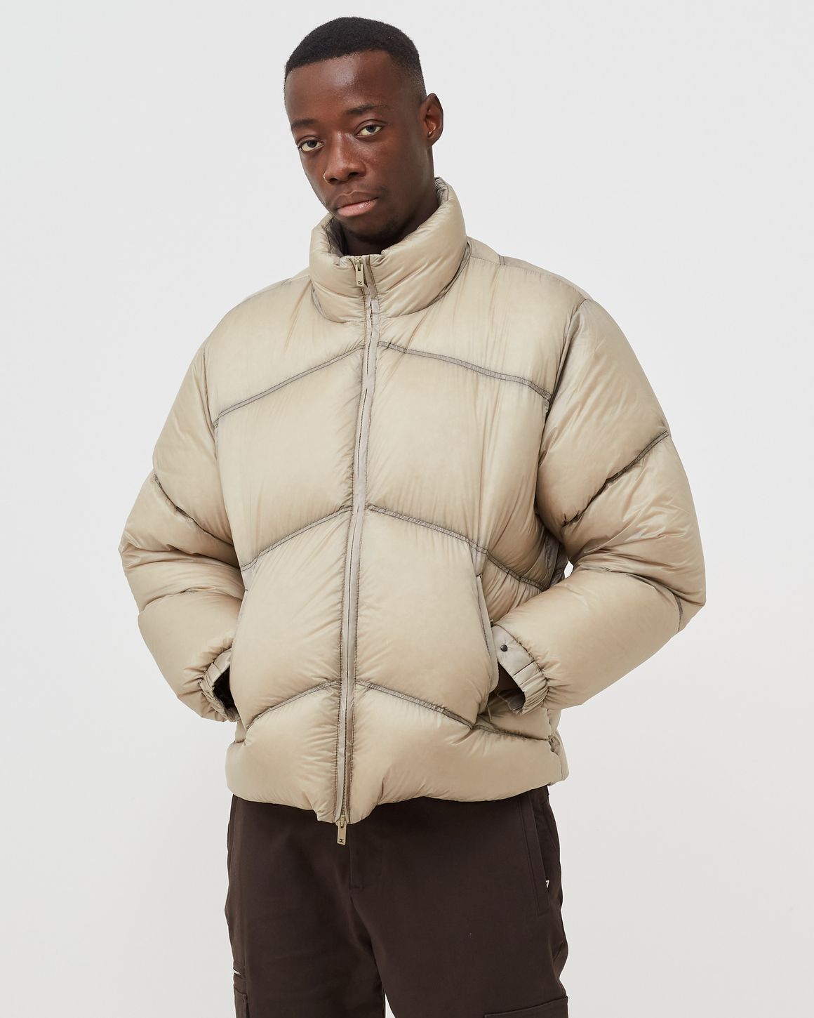 Represent WASHED PUFFER JACKET Yellow BSTN Store