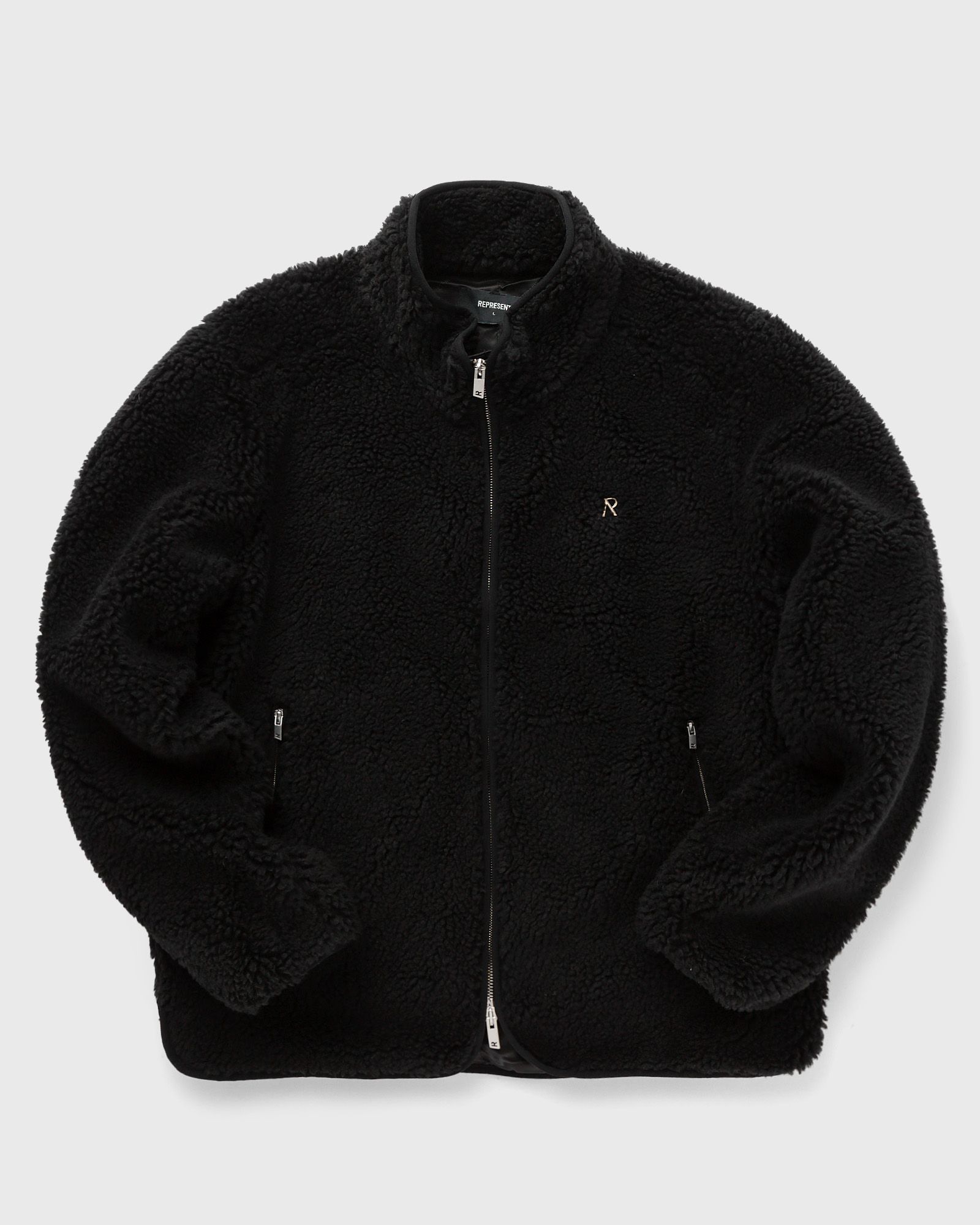 Represent - fleece zip through men fleece jackets black in größe:m