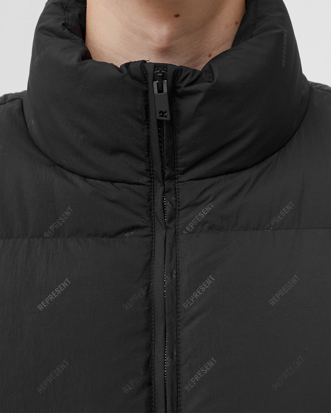 REPRESENT ALL OVER LOGO popular PUFFER JACKET - BLACK (Neupreis: 390€)