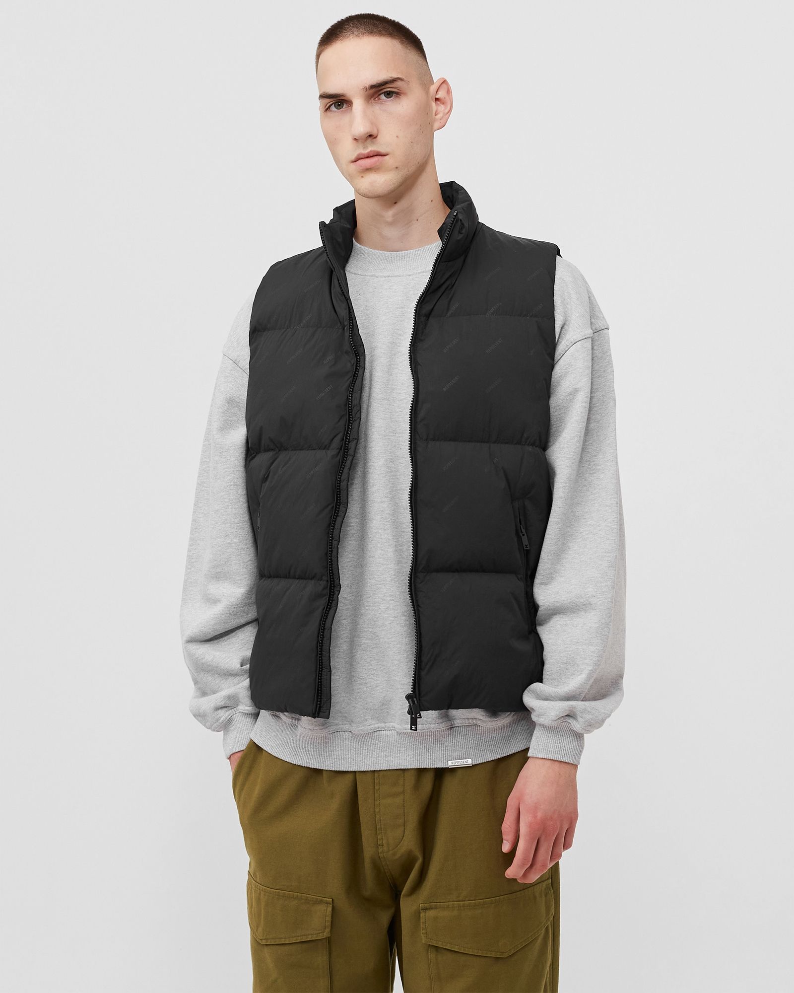ALLOVER LOGO PUFFER GILET