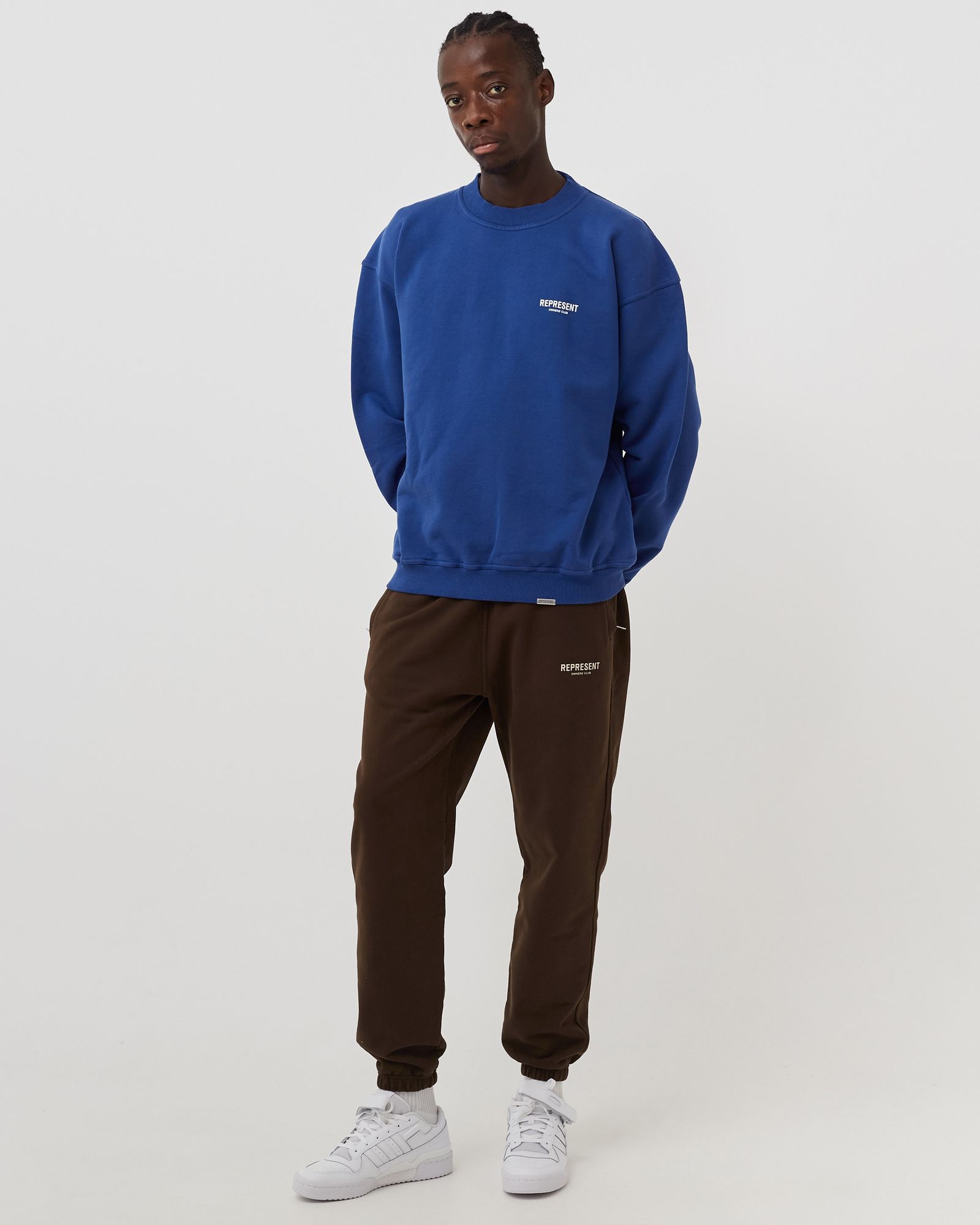 REPRESENT｜SWEATSHIRTS (M04159 109) Represent REPRESENT OWNERS CLUB SWEATER Blue | BSTN Store
