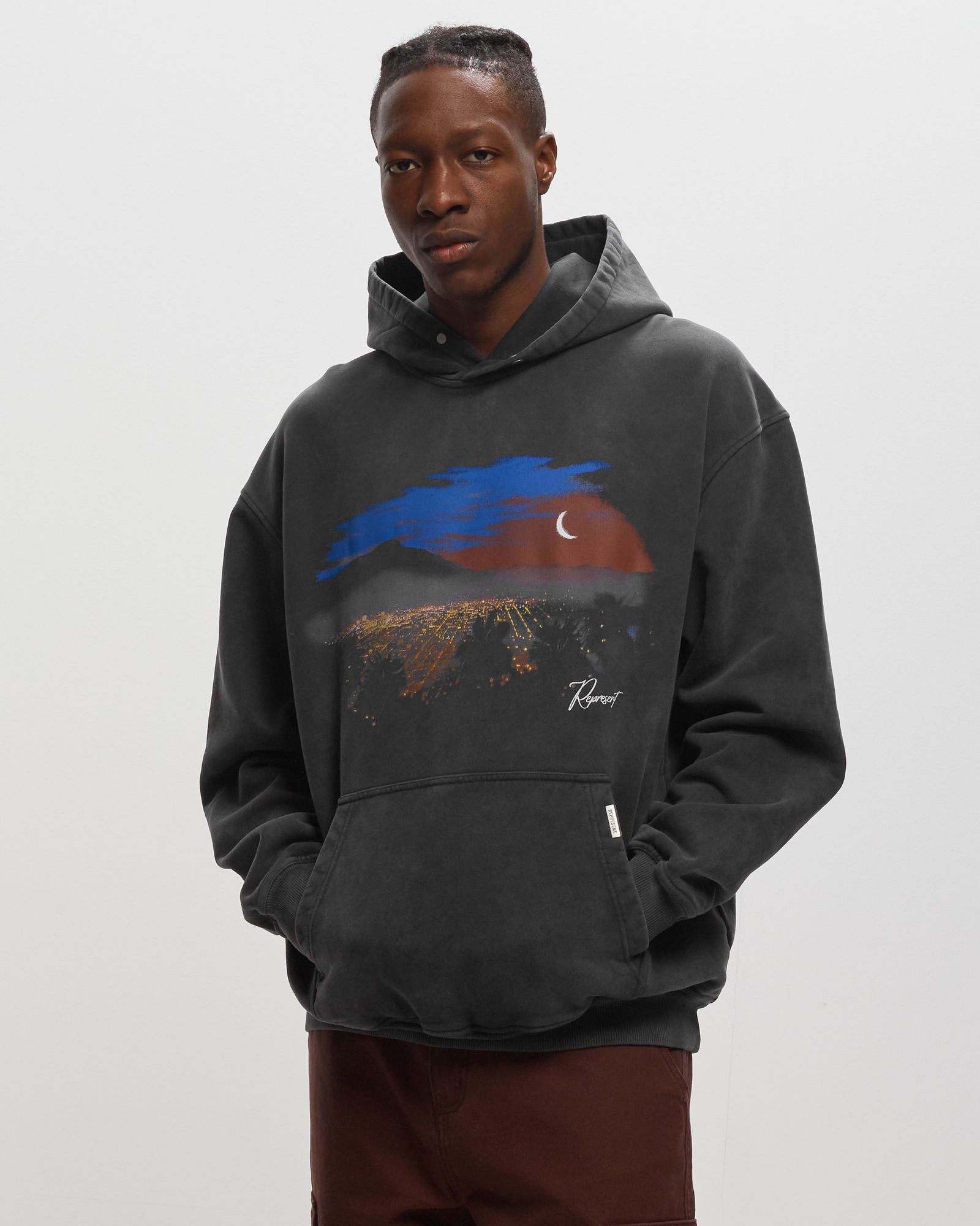 【英国限定】 Represent THE HILLS HOODIE GREY Represent Grey 'The Hills' Hoodie Represent