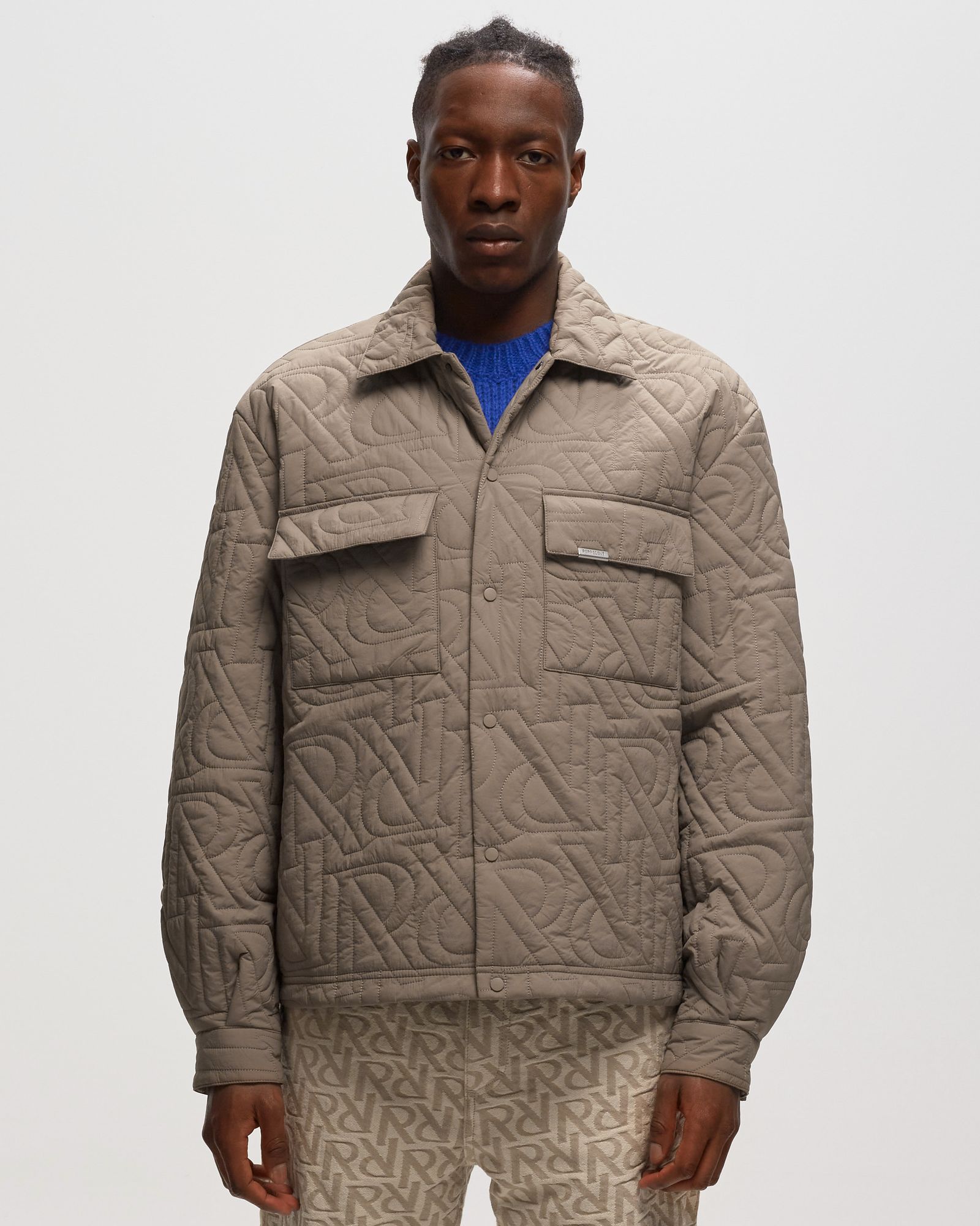 INITIAL QUILTED OVERSHIRT