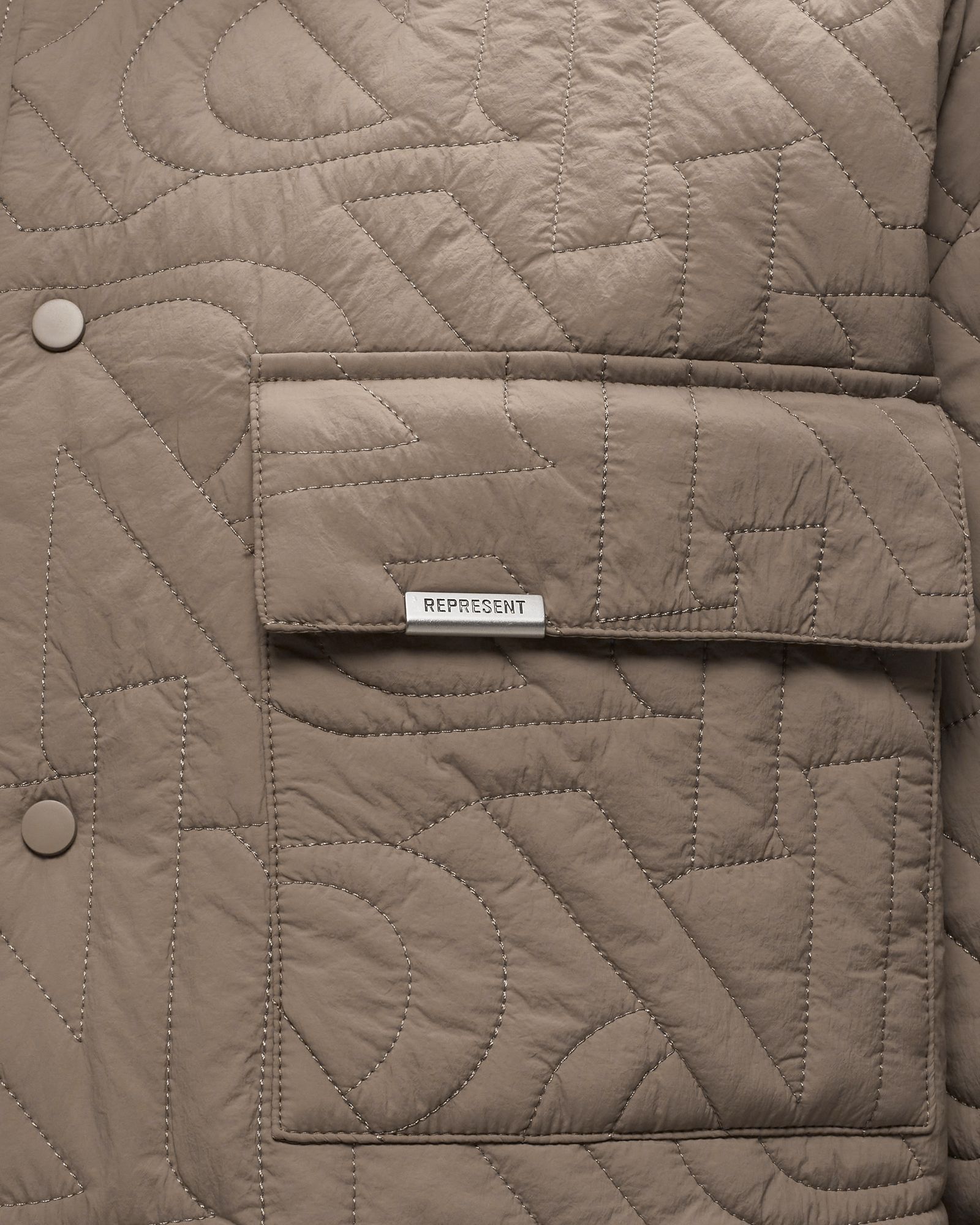 INITIAL QUILTED OVERSHIRT