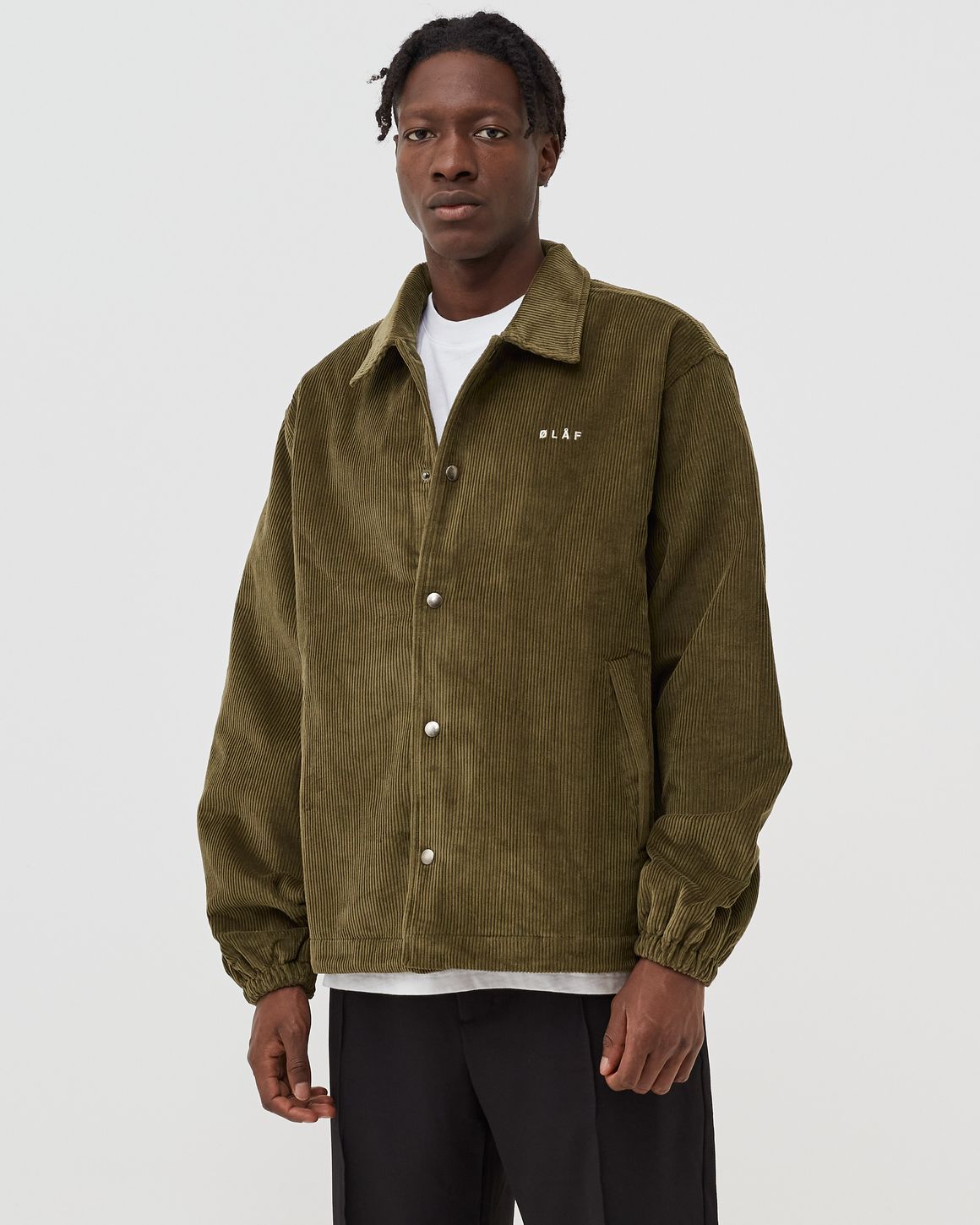 ØLÅF OLAF CORDUROY COACH JACKET Green | BSTN Store