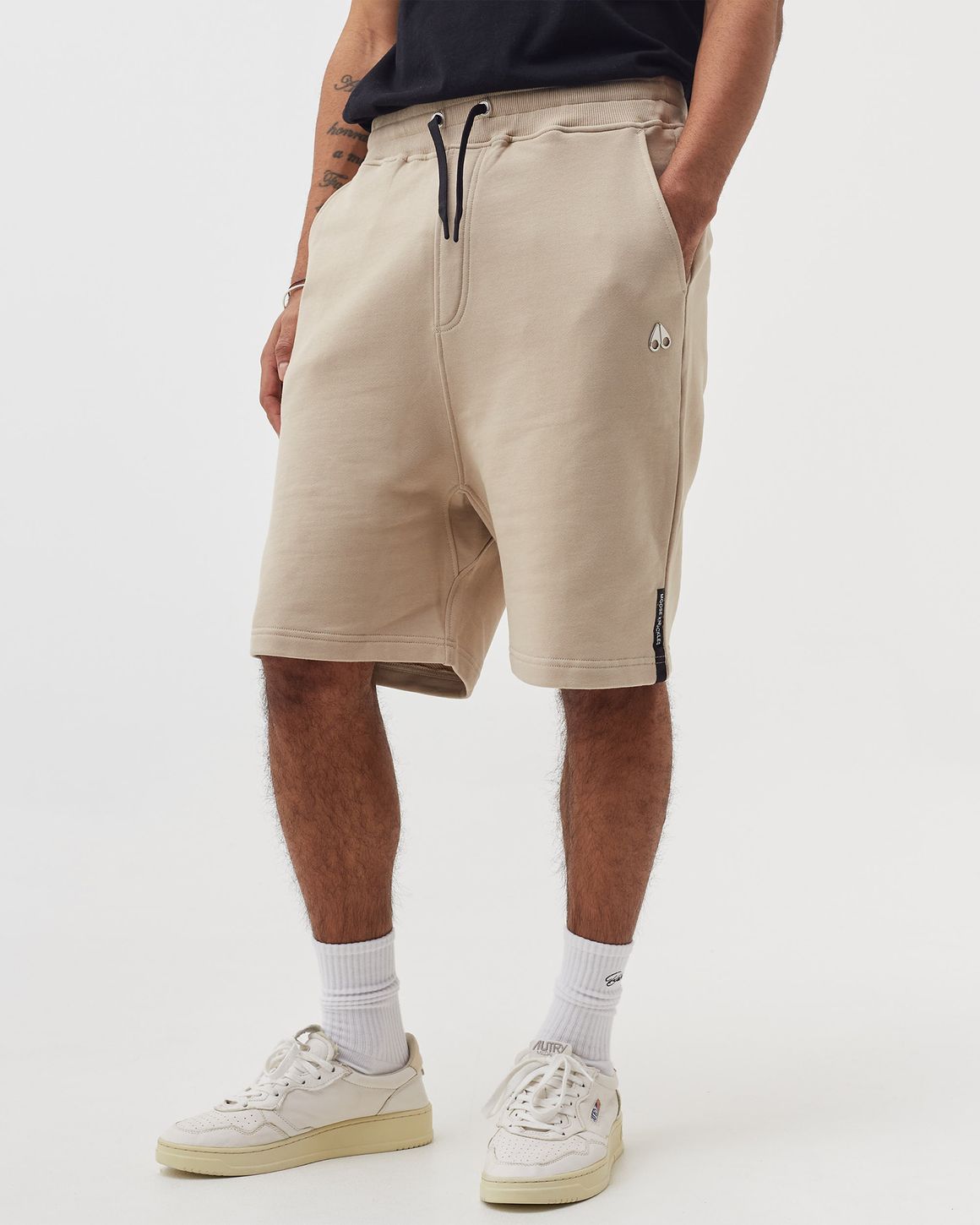 MOOSE KNUCKLES｜SHORTS (Mixmedia Short (M14LR798 292)) Black 'Mixmedia' shorts Moose Knuckles - Mesh Strappy Back