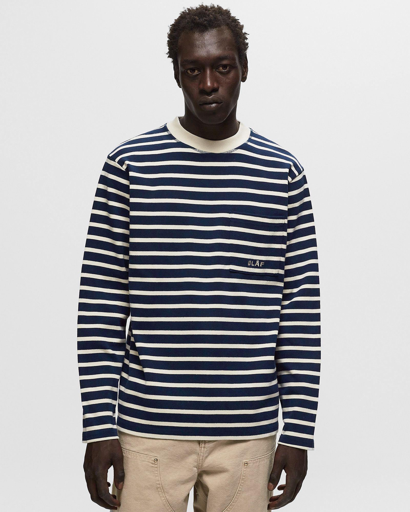POCKET STRIPE SWEATSHIRT