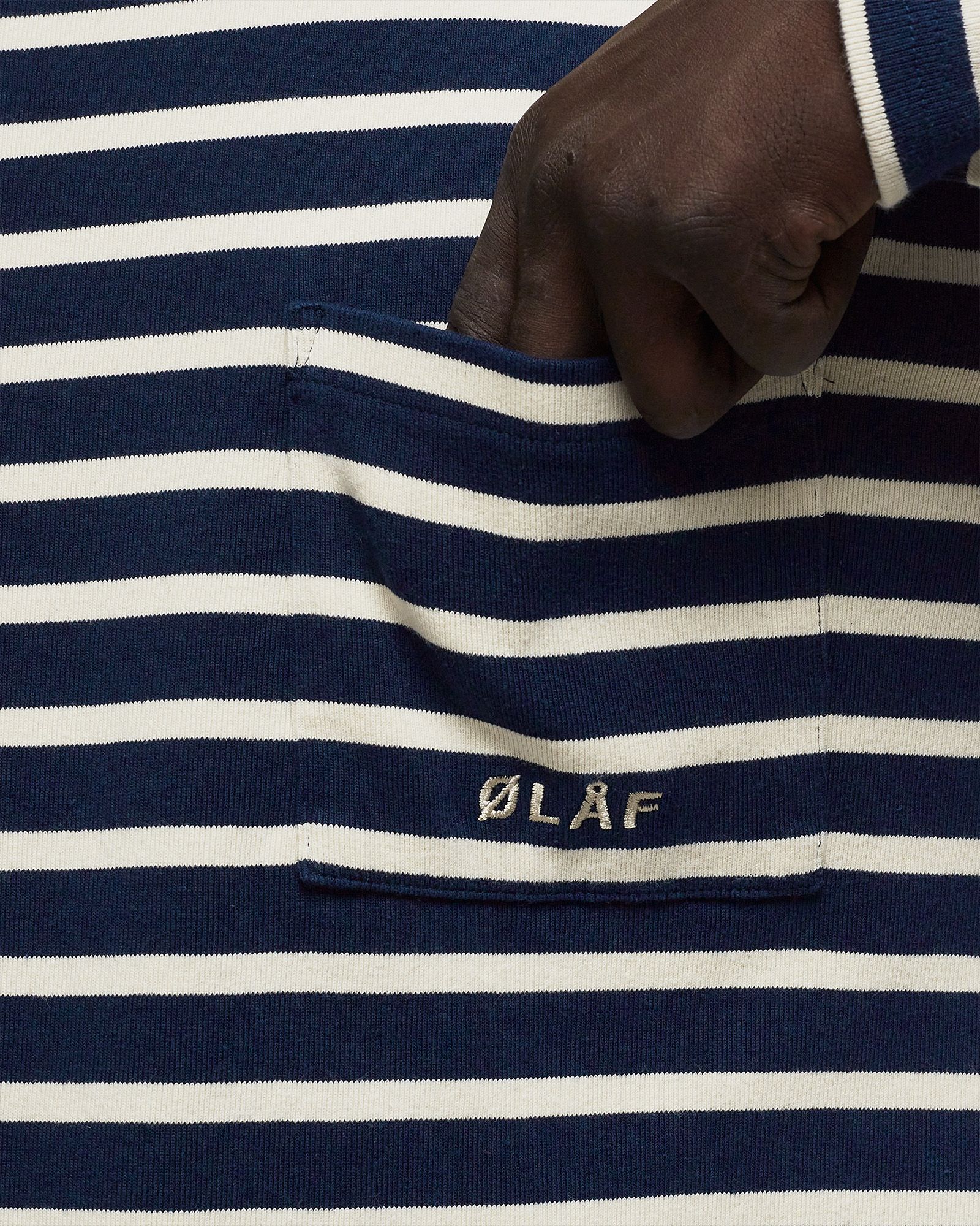 POCKET STRIPE SWEATSHIRT