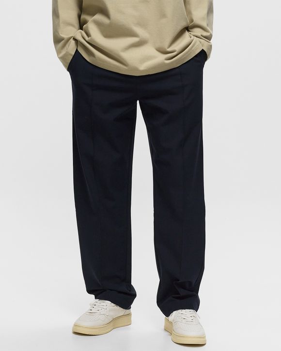 WOOLY STRAIGHT ELASTICATED TROUSERS