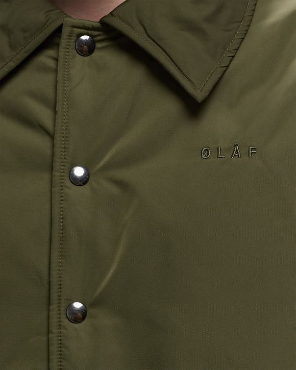 ØLÅF PADDED COACH JACKET Green - OLIVE GREEN