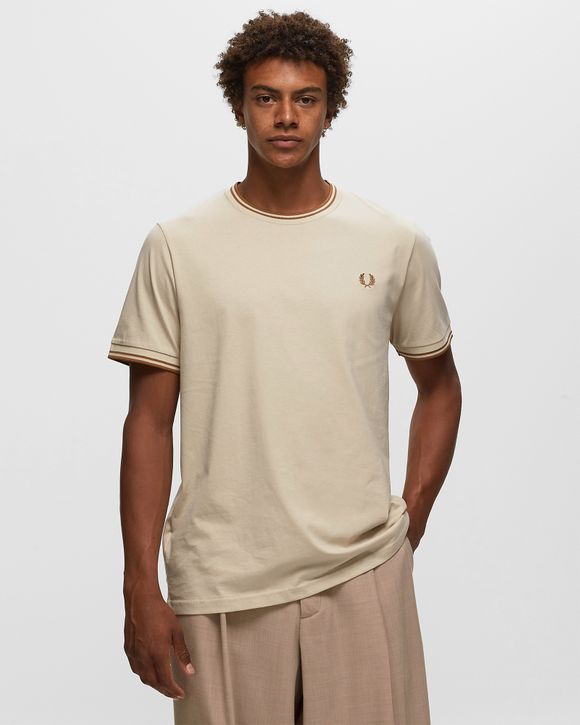 Fred Perry Twin Tipped T-Shirt Beige | BSTN Store