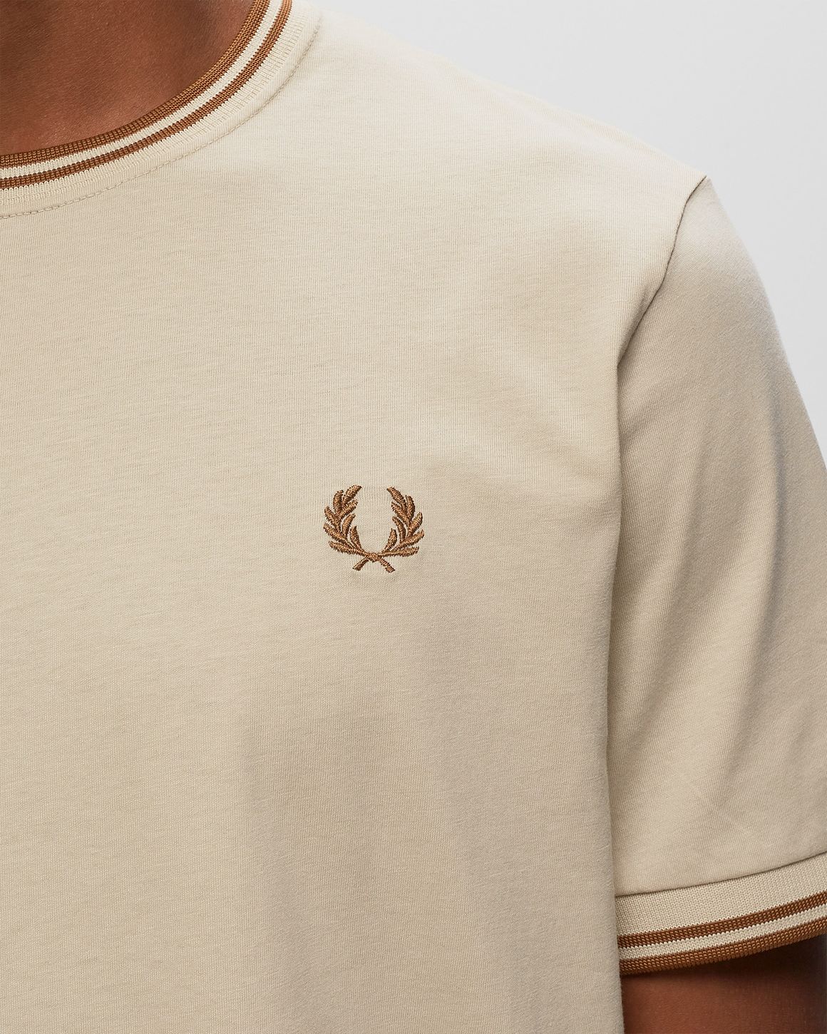 Fred Perry Twin Tipped T-Shirt Beige | BSTN Store