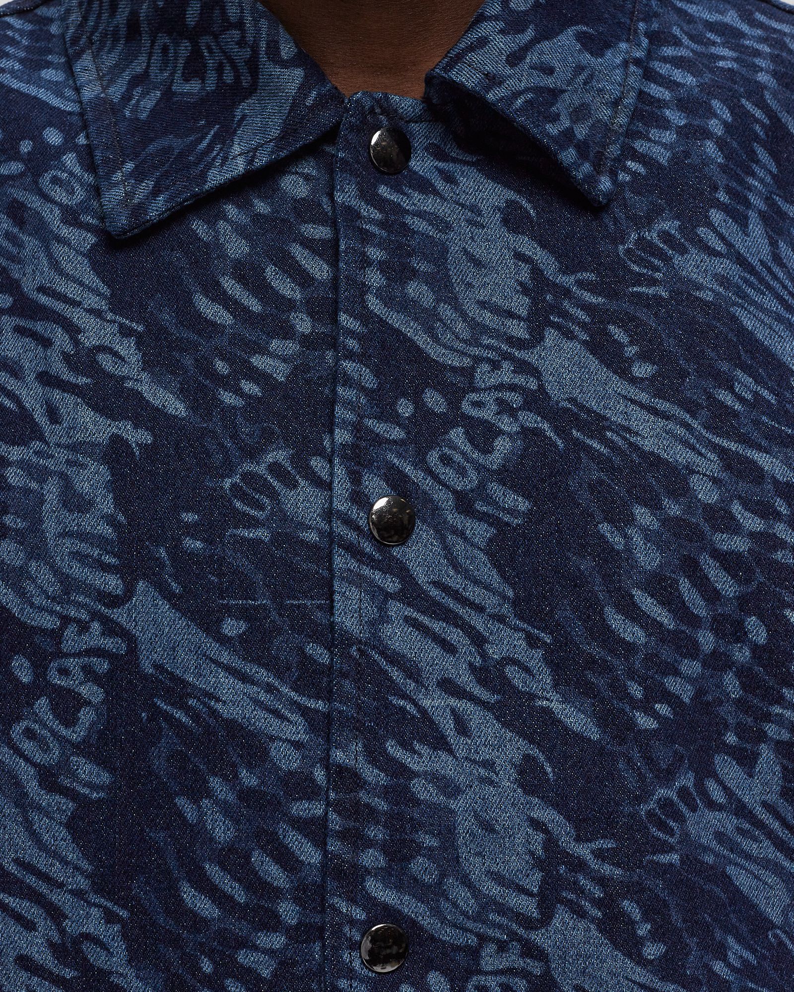 WATER AOP DENIM COACH JACKET