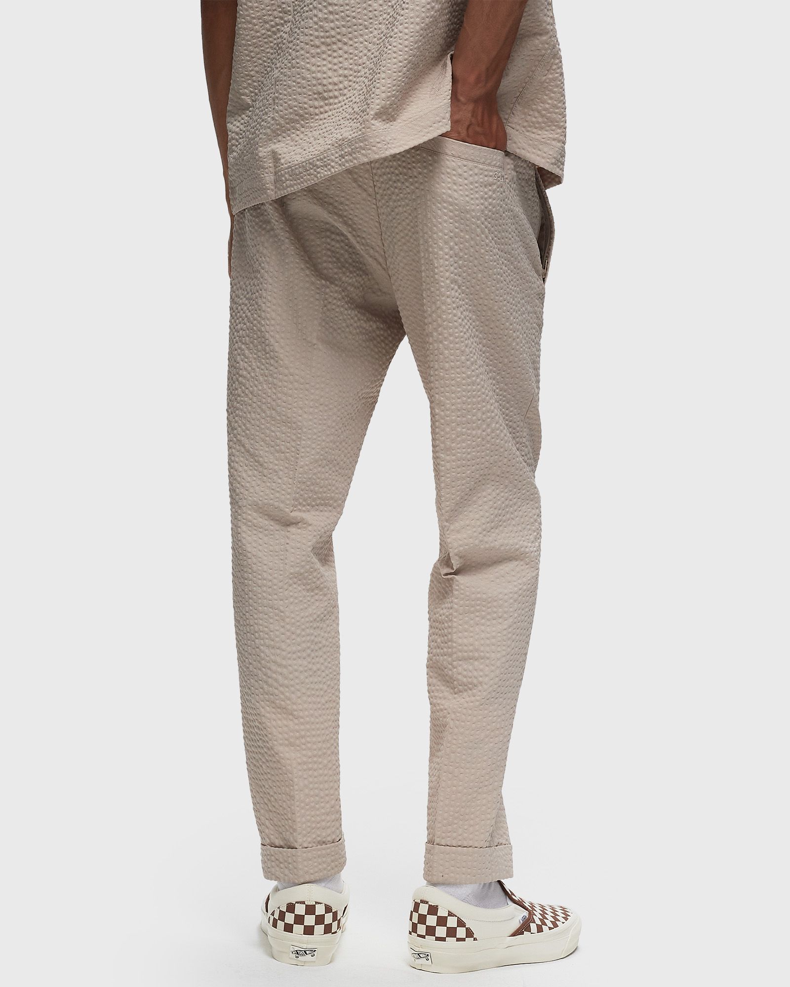 SEERSUCKER SLIM PANTS