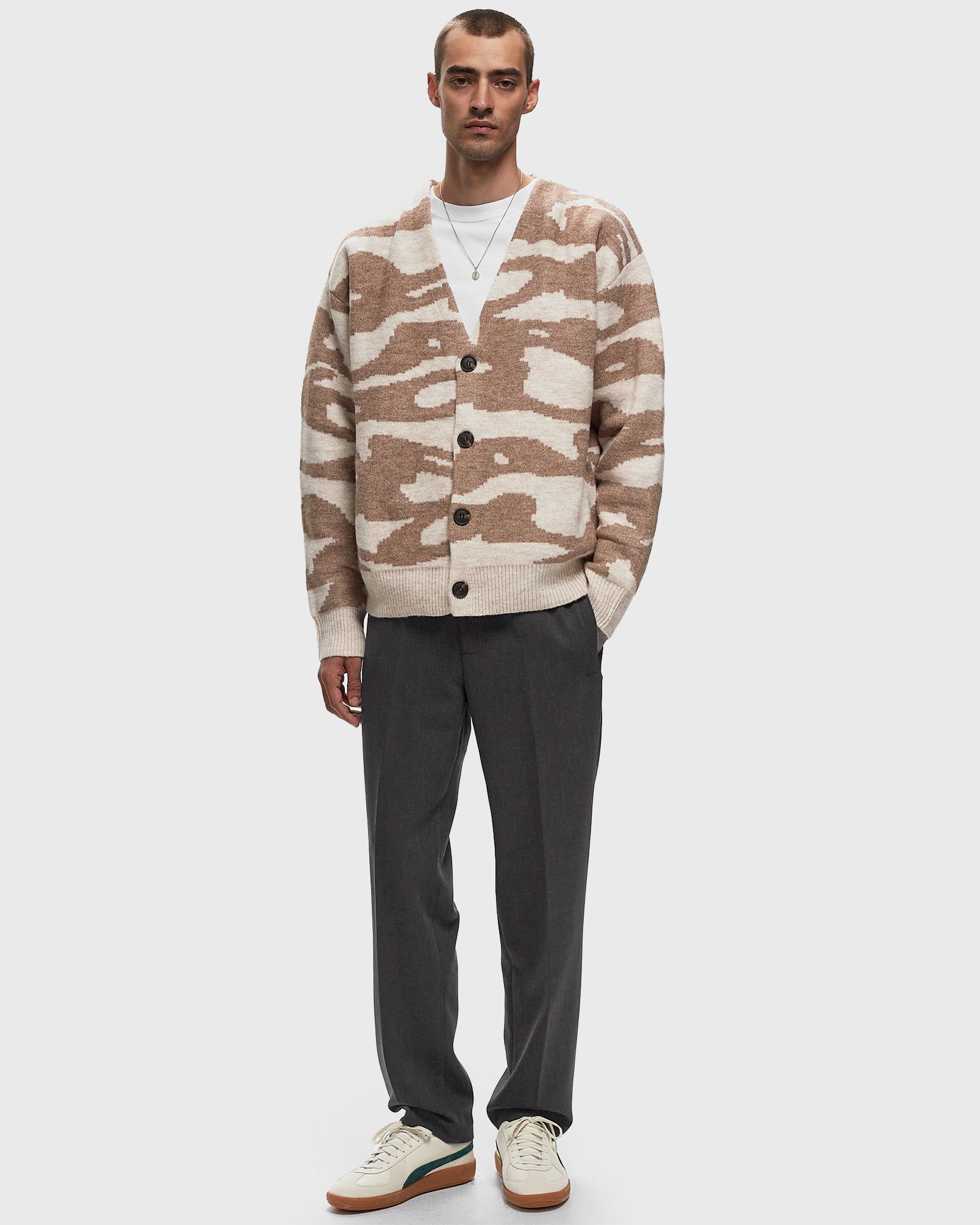 WOOL SLIM ELASTICATED PANTS