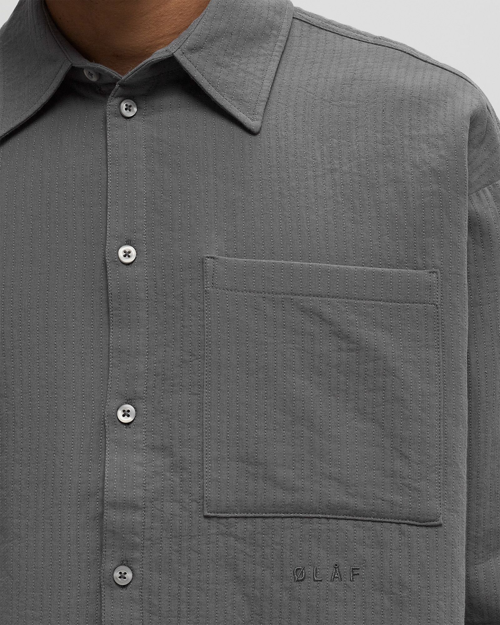 DOUBLE FACED BOXY SHIRT