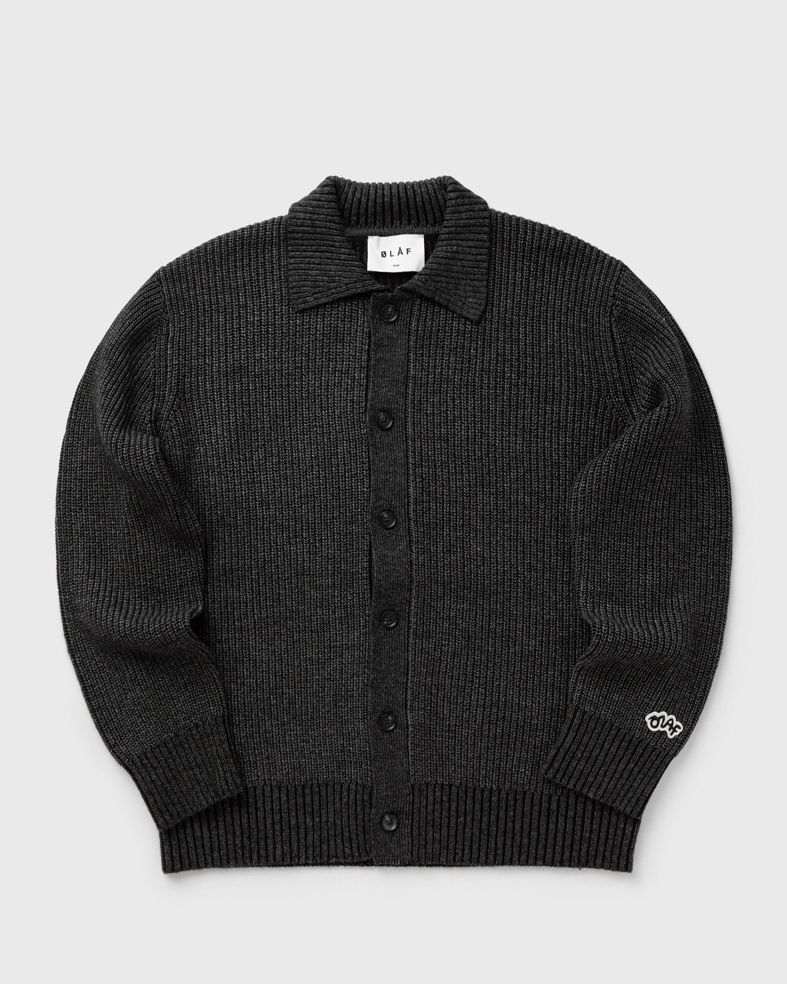 KNITTED RIBBED CARDIGAN