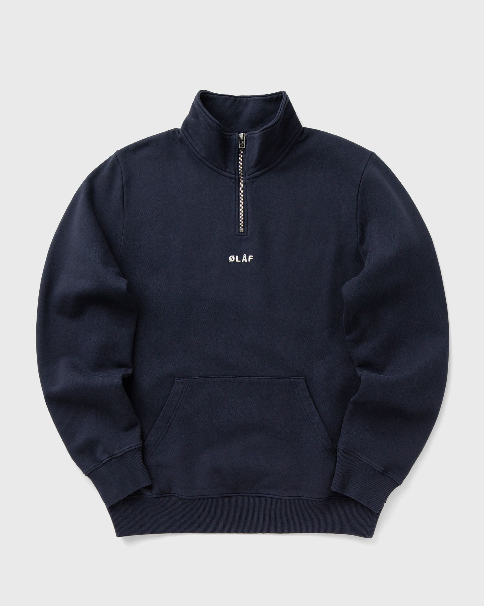 BLOCK ZIP MOCK NECK