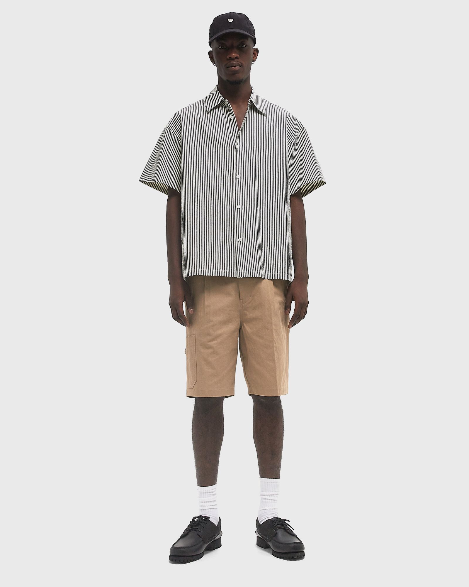 BOXY SEERSUCKER STRIPE SHIRT SS