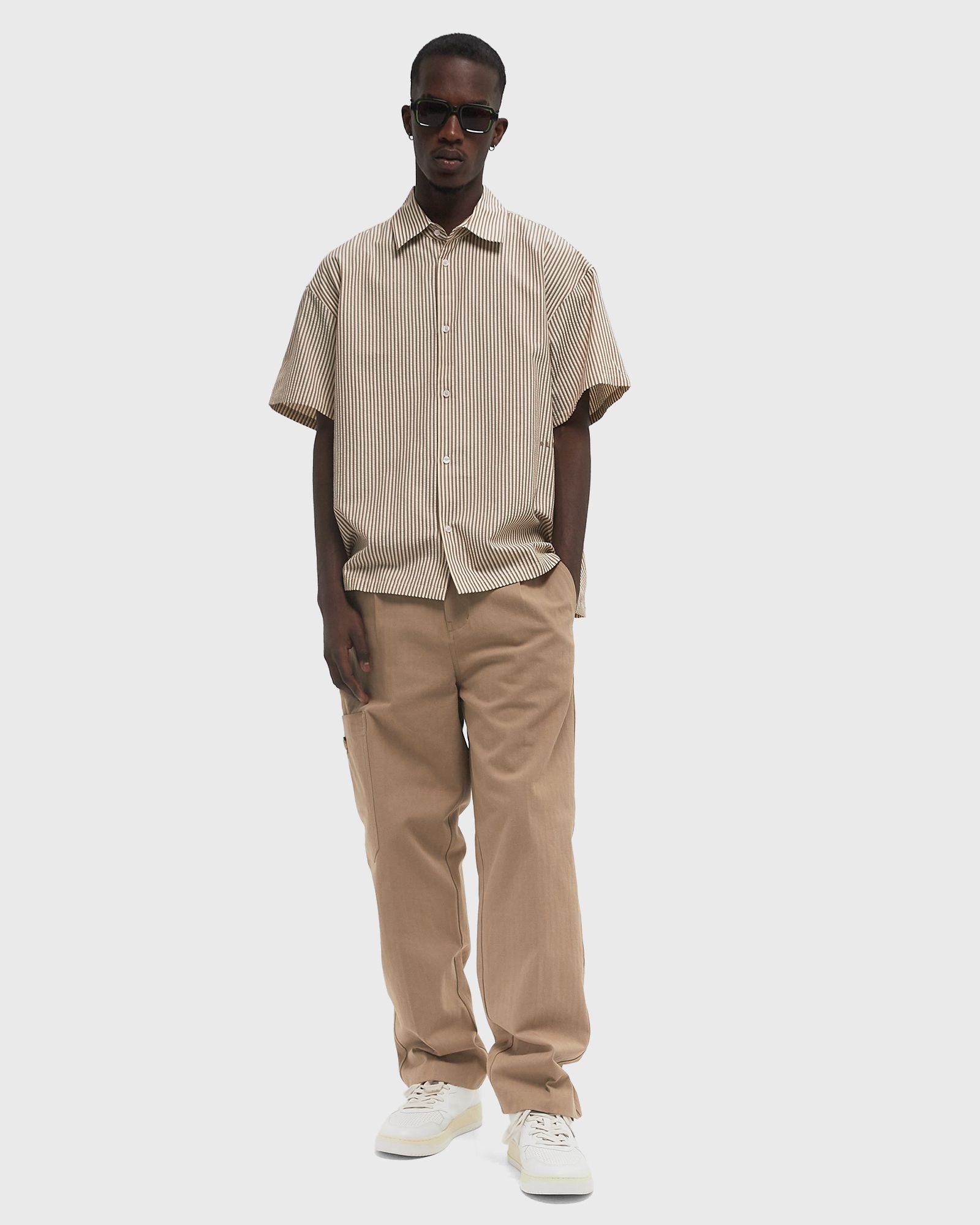 BOXY SEERSUCKER STRIPE SHIRT SS