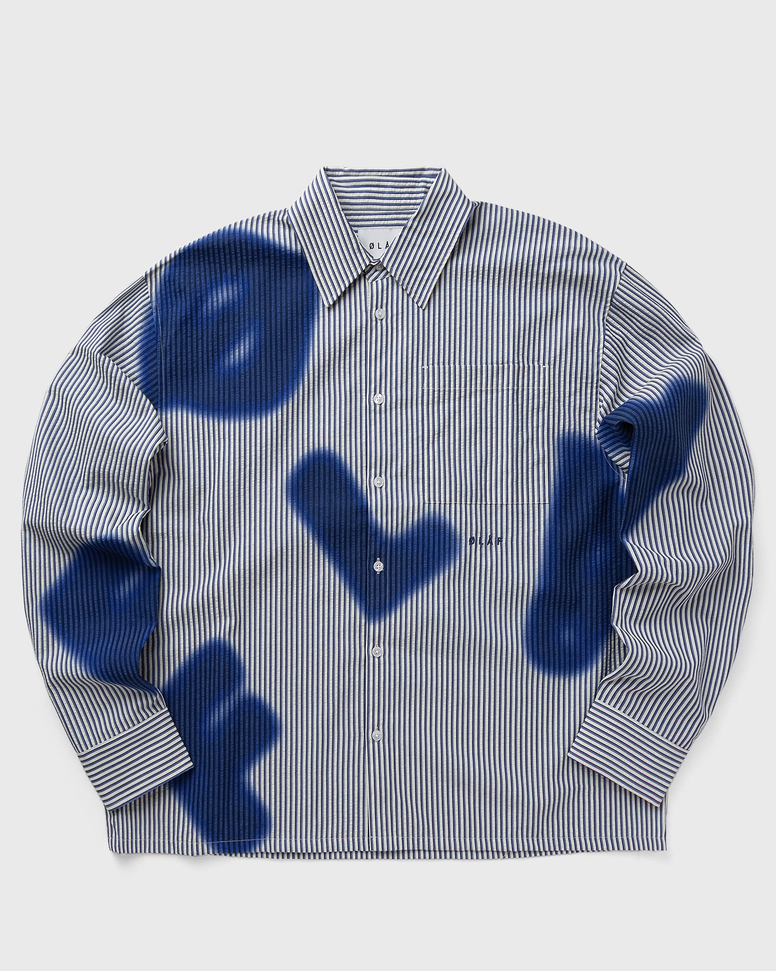 STAIN LOGO STRIPE SHIRT LS