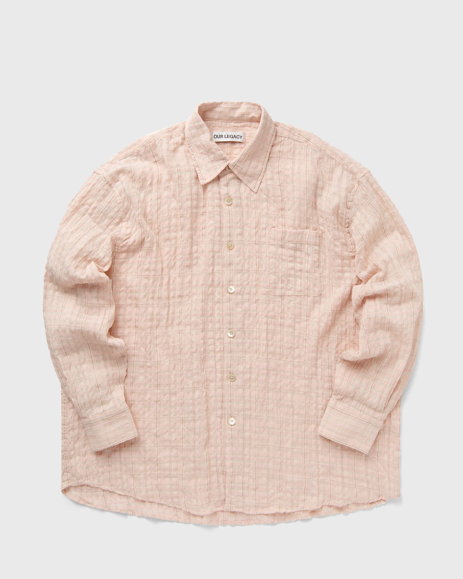 Our Legacy - borrowed shirt men longsleeves pink in größe:l