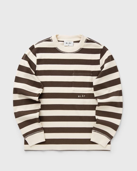 STRIPED RIB CREWNECK