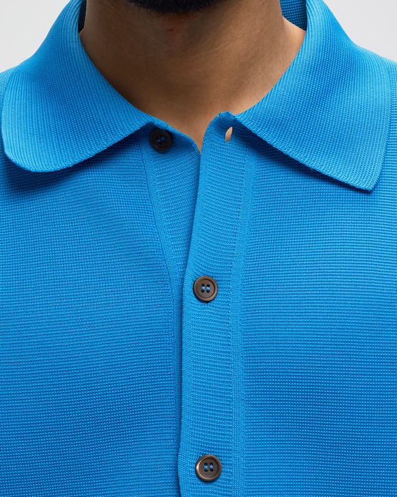 Our Legacy EVENING POLO Blue - CIRCUIT BLUE PERFORMANCE POLY