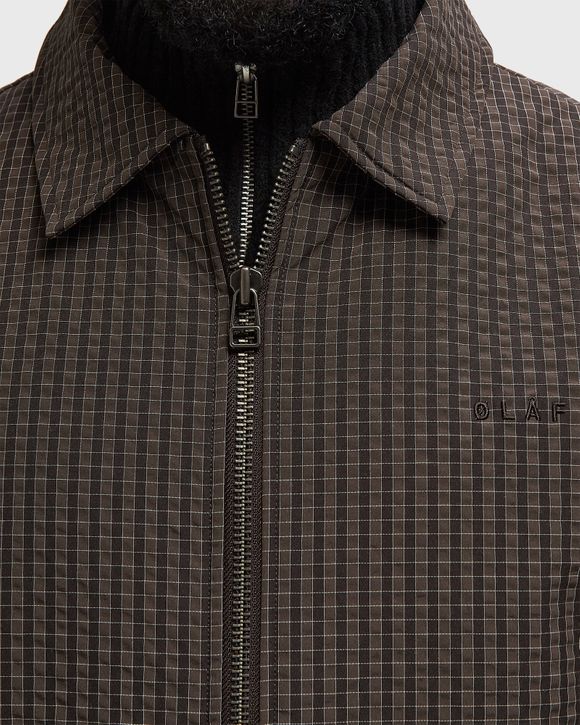 CHECKED PADDED COACH JACKET