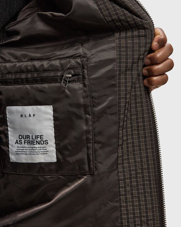 CHECKED PADDED COACH JACKET