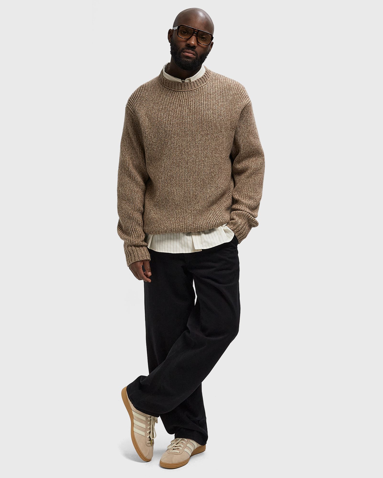 ESSENTIAL MELANGE KNITTED CREWNECK