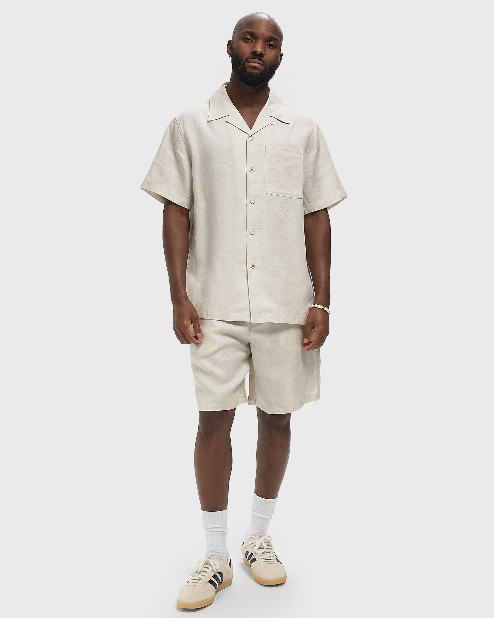 LINEN BLEND SS SHIRT