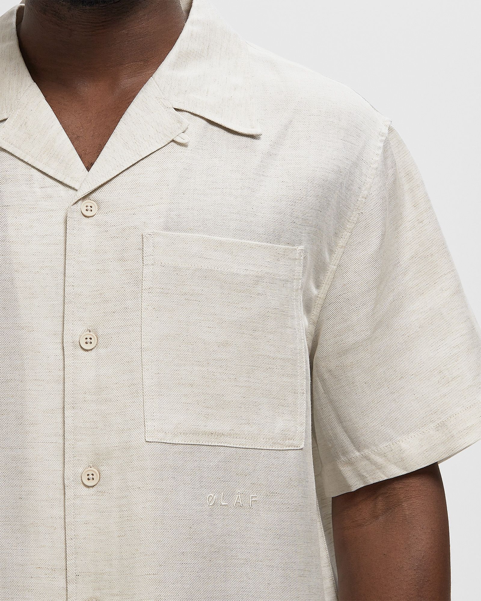 LINEN BLEND SS SHIRT