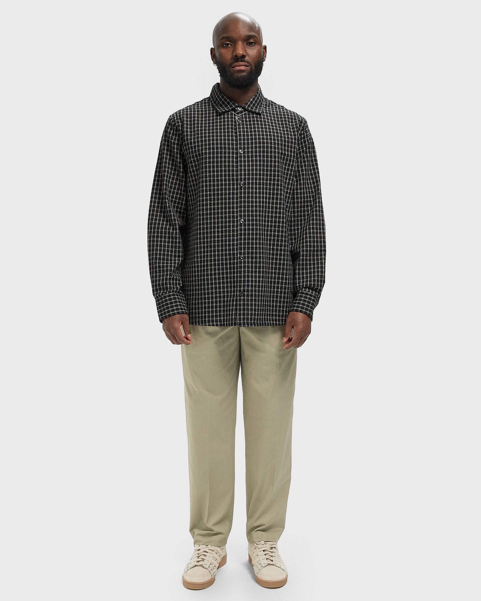 CHECKED SEERSUCKER LS SHIRT