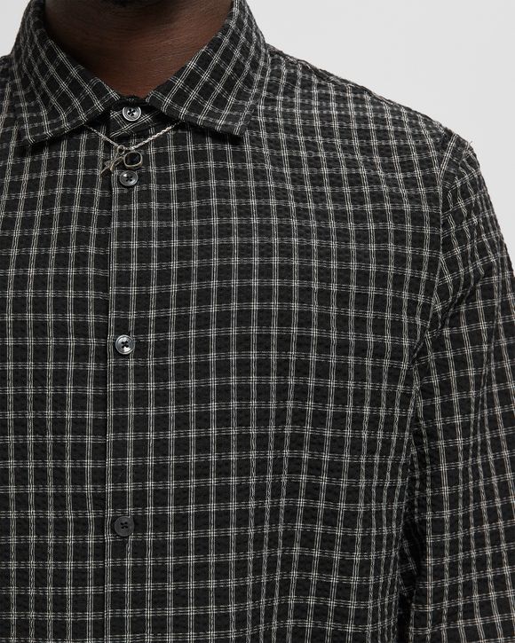CHECKED SEERSUCKER LS SHIRT