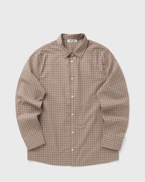 CHECKED SEERSUCKER LS SHIRT